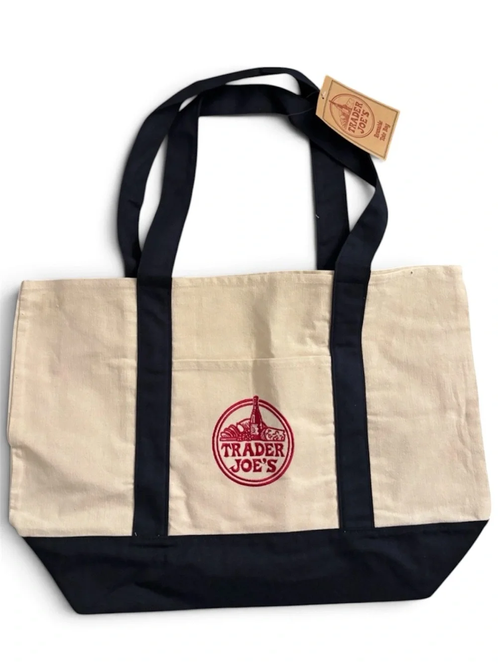 Trader Joes Navy Tote Bag New